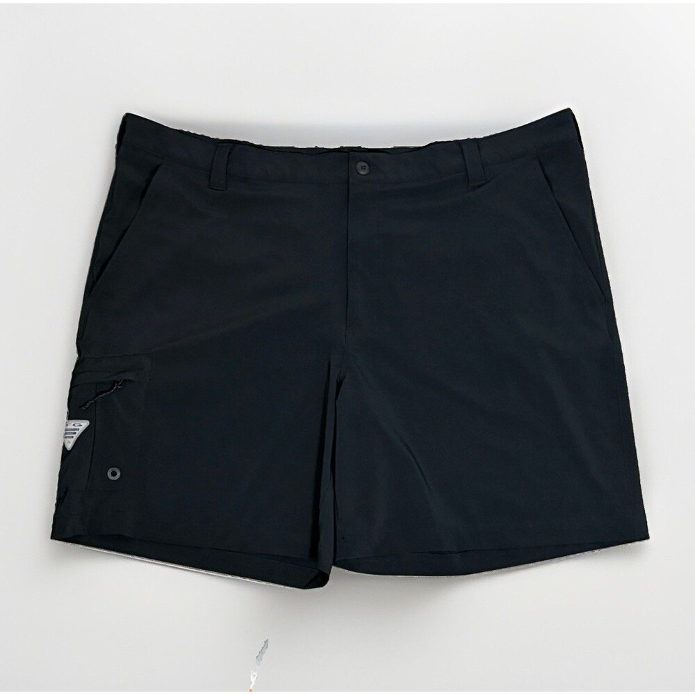 Columbia PFG Blood & Guts III Shorts Sz 44 Black Comfort Flat Front Fishing